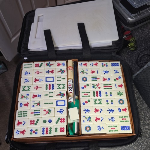 Mahjong set brown case 149 - brown,