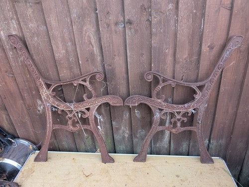 Vintage cast iron garden - iron, bench