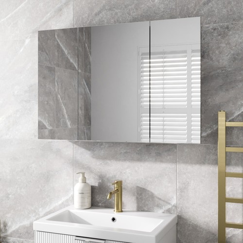 Triple door bathroom - triple, mirror