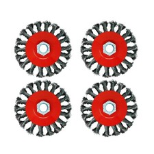 4Pcs Twist Knot Wire Wheel
