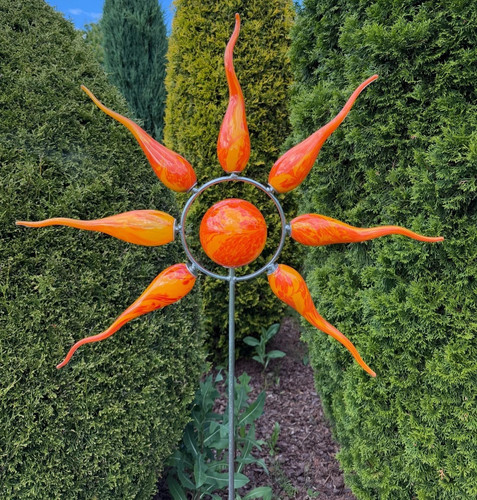Glass sun orange - glass,
