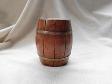 VINTAGE WOODEN COOPERED BARREL