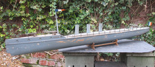 1900s French manufacture  clockwork torpedo boat 100cm 'Arbalete' marklin bing