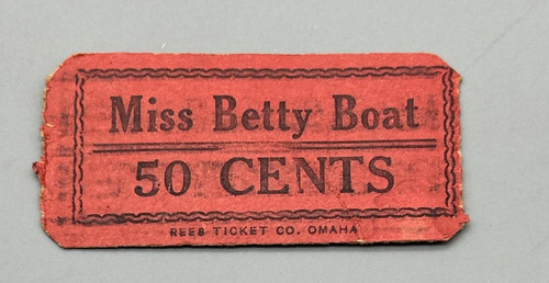 Miss betty boat 1940 ticket - betty,