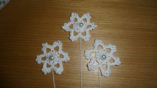 Handmade crochet snowflake - 3,