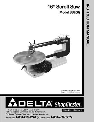 Delta ss200 scroll - delta, saw