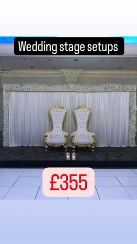 Wedding backdrop and throne - and,