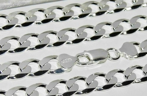 Sterling silver curb chain - sterling, 9mm