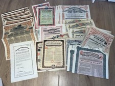 Collection of Chinese Bonds Share Certificates - gold loan 1913, Boxer, Railways