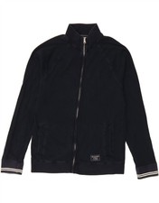 ABERCROMBIE & FITCH Mens Tracksuit Top Jacket Medium Navy Blue Cotton BA22
