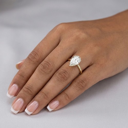 Solitaire engagement ring - engagement, 14k