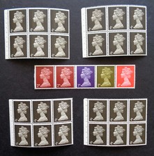 4 GB Machin 4d 2B booklet panes, 2 with IE(T)s and coil strip - MNH