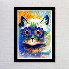 Flower Eyes Cat Art Print by Louis Wain Available Framed Wall Art