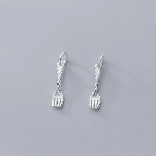 925 sterling silver fork charm - 925,