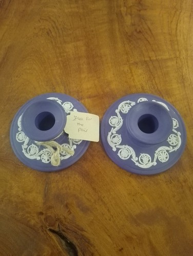 Wedgewood candlestick holders - wedgewood,