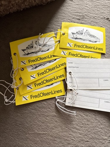 Vintage luggage labels - vintage, fred