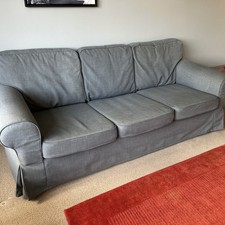 Set of used grey covers for IKEA Ektorp 3 seater sofa SOFA NOT INCLUDED IN SALE