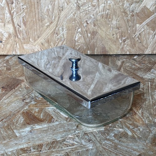 Vintage glass silver metal - vintage, &