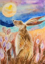 Moon Gazing Hare,Original