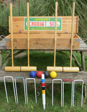 Vintage Jaques 127 4 Player Adult Croquet Set