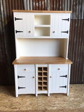 Rustic XL Pine and Oak Freestanding County Kitchen Welsh Dresser Unit Cupboard