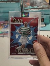 Henrik Larsson Prized Footballers Red /5 Topps Finest 2023-24