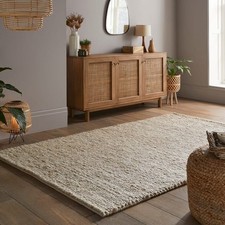 DUNELM Pebble Pure Wool Rug