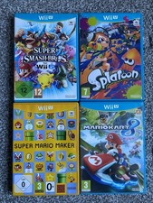 Nintendo Wii U Games Bundle, Mario Kart, Super Smash Bros, Splatoon, Mario Maker