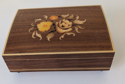 Vintage wooden sorrento inlaid - vintage,
