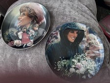 Princess Lady Diana 2 x  8” plates.  MINT.  England Rose.  People Princess 