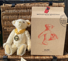 Steiff "Millenium" 32cm Classic Teddy Bear - White Mohair -  EAN:654701 - Boxed