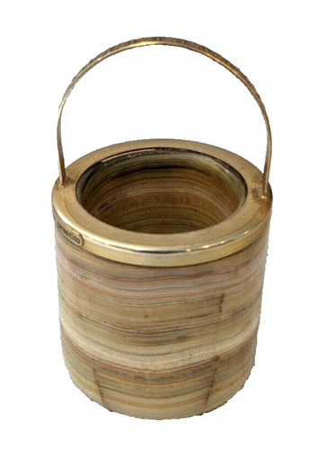 Vintage onyx basket - basket, brass