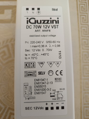 Iguzzini 70w 12vdc driver - iguzzini,
