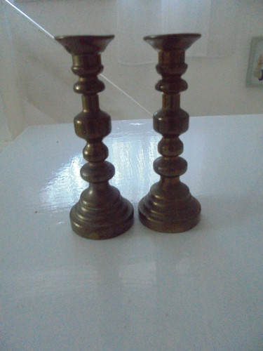 Brass candlesticks pair 6 - pair,