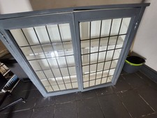 Cabinet With Leaded Windows.