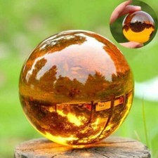 Magic Crystal Amber Healing Ball Sphere 40mm + Asian Rare Natural Quartz