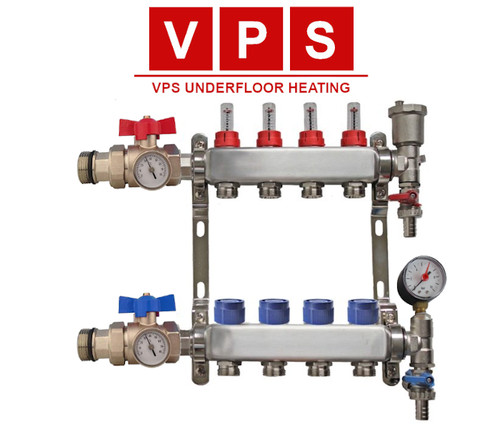 Port underfloor heating - 4-port,