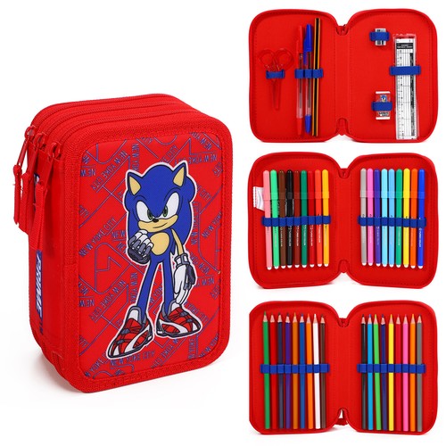 Sonic tier pencil case - sonic, multi