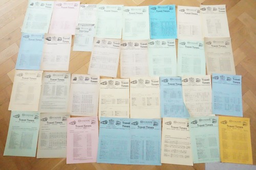1980s oxford bus timetable - bus,