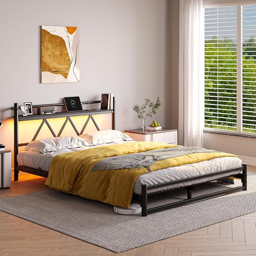 Black king size bed frame - frame, with