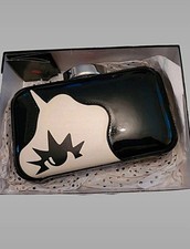 Lulu Guinness Marcel Wave Doll Face Crossbody/Clutch Bag in Black & Chalk