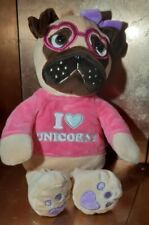 Microwave  Hottie,Aroma Home Hug A Pug I love Unicorns Plush 33cm Pink Pup Power