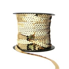Light Gold 6mm Sequin Trimming