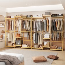 Large Bamboo Open Wardrobe