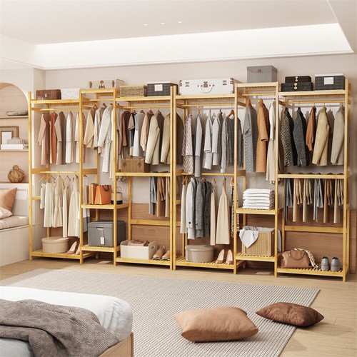 Large bamboo open wardrobe - bamboo,