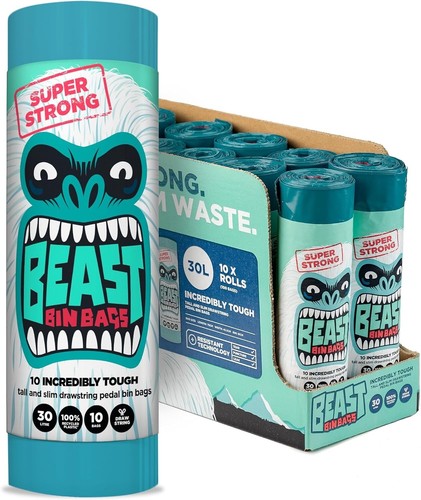 Beast bin bags rolls of - beast, 10