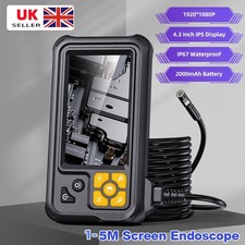 1-5M LED Handheld Industrial Endoscope Borescope 8mm Inspection Snake Camera