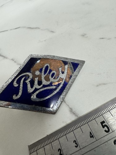 Vintage riley enamel car badge - enamel,