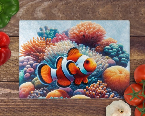 Marine clownfish glass - marine,