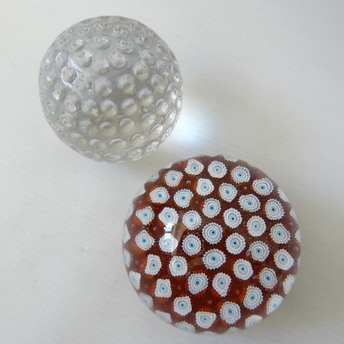 Two vintage art - glass, round